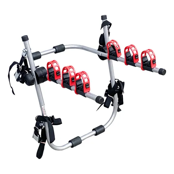 Suporte Transbike Sedan Hatch Suv 3 Bike Lobo Borracha Cor Prata