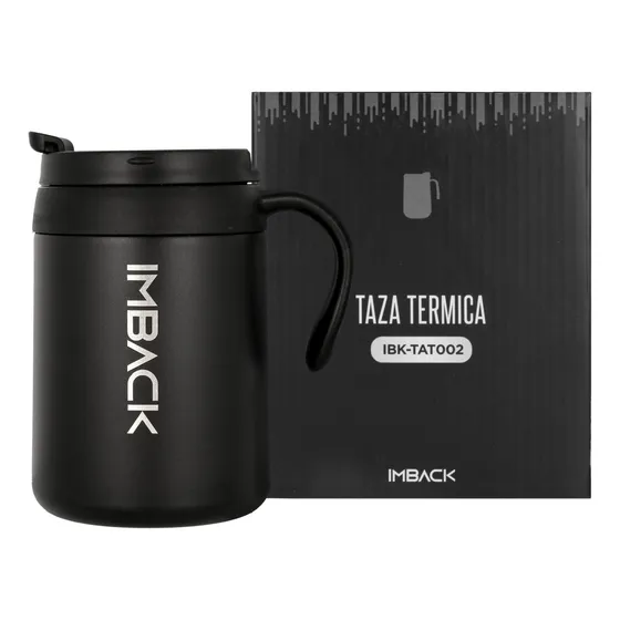 Vaso Termico Cafe Jarra Mug 503 ml Imback Acero Inoxidable Doble Capa Con Manija Y Tapa