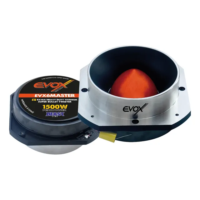 Par Super Tweeter 6 Pulgadas Evox 750w Rms Evx6master Color Chromo