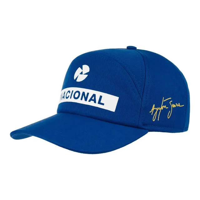 Boné Nacional Original Ayrton Senna Azul Royal