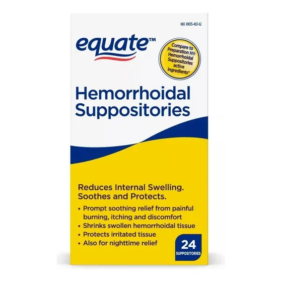 Equate Hemorroides 24 Supositorios Orginal Importado