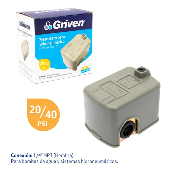 Presostato 20 - 40 Psi Griven