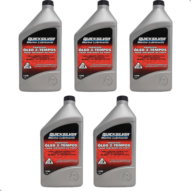 Óleo De Motor Quiksilver 2 Tempos Tc-w3 2 Tempos Para Veículos Náuticos De 5 Unidades X 1l... Óleo De Motor Quiksilver 2 Tempos Tc-w3 2 Tempos Para Veículos Náuticos De 5 Unidades X 1l...