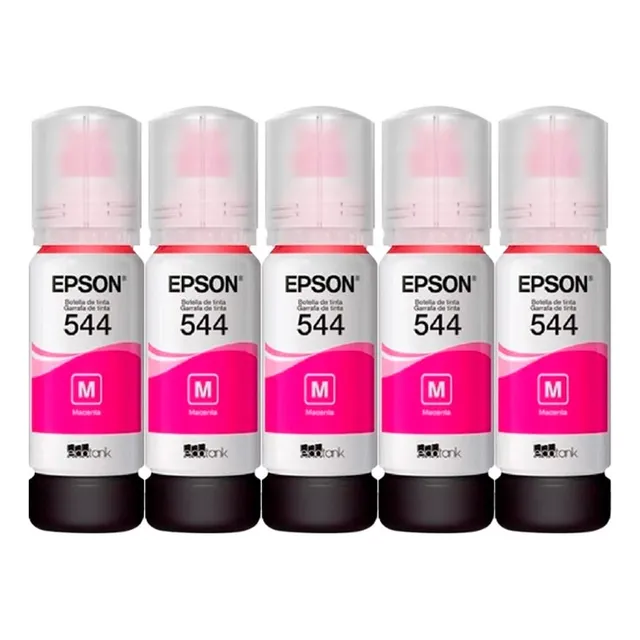 Kit De 5 Botellas De Tinta Epson T544 Magenta 65ml Oem
