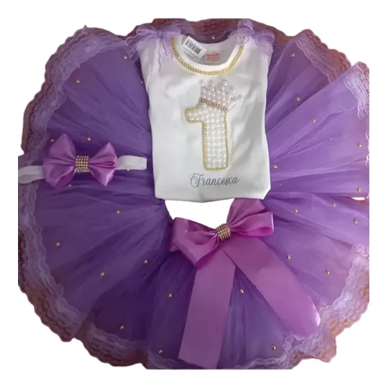 Conjunto Tutú Body Remera Personalizado