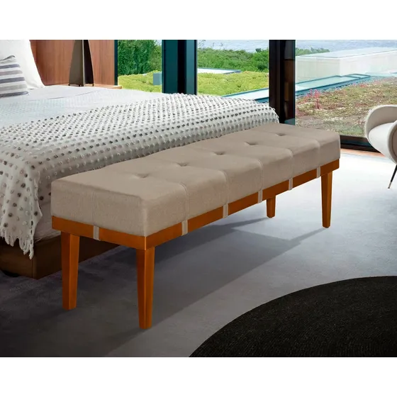 Puff Assento Puf Lisboa Banco Banqueta 155cm Queen Base