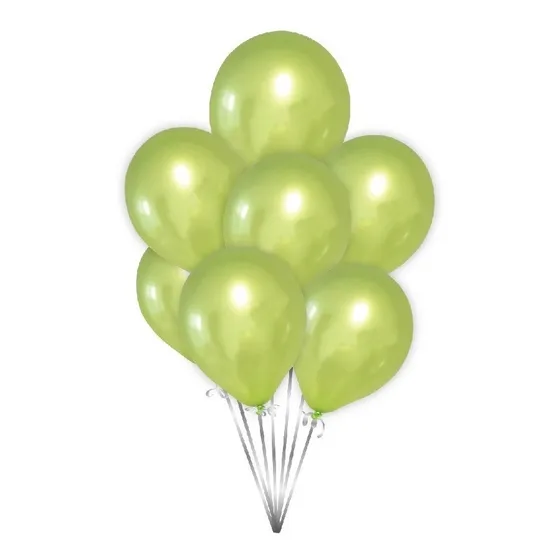 Pack 25 Set De Cumpleaños Globos Cumpleaños Globo Metalizado Color Verde Claro 100941