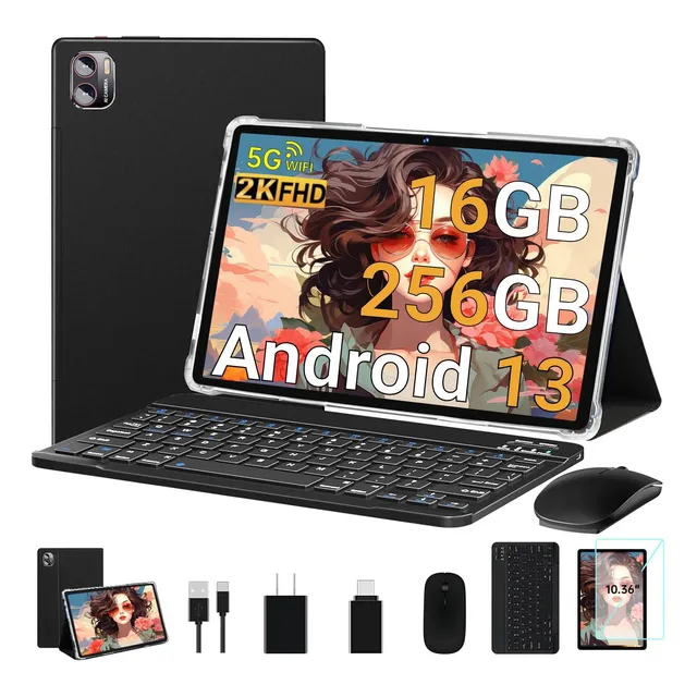 Tablet 10.36'' 256+16gb Ram Android 13 5g-wifi Teclado Bt5.0