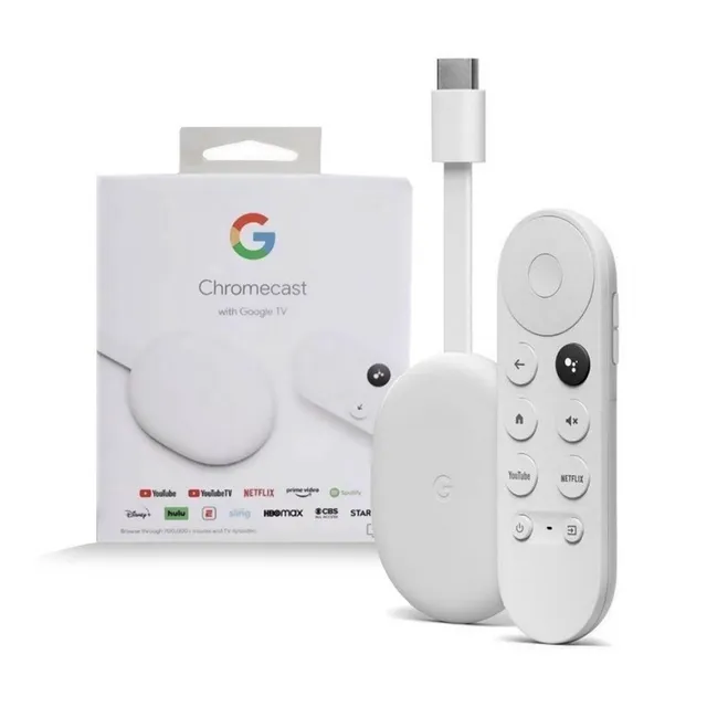 Chromecast GA01919-US Google 4ᵃ generación 4K 8GB con 2GB de memoria RAM