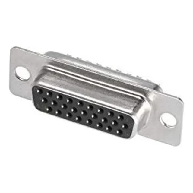 Uxcell D-sub Conector Db26 Enchufe Hembra De 26 Pines 3-fila