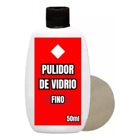 Pulir Vidrio Oxido Cerio 50cc Fino + Pad Pulidora 2 Pulgadas