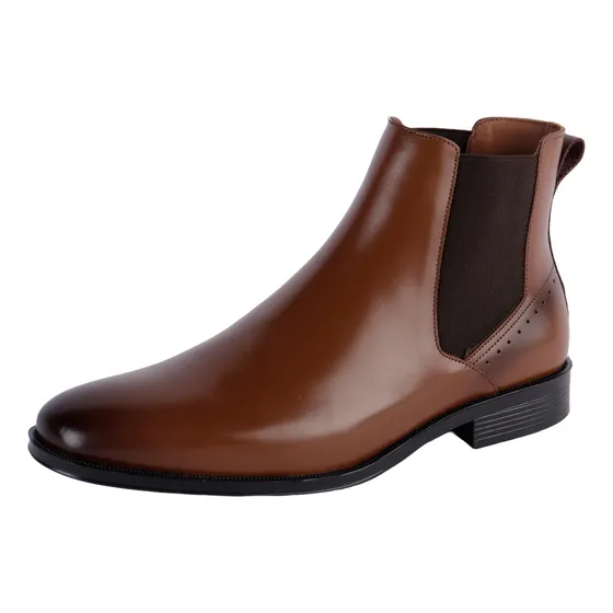 Botín Casual Mariscal Piel Color Cafe Para Hombre 8488