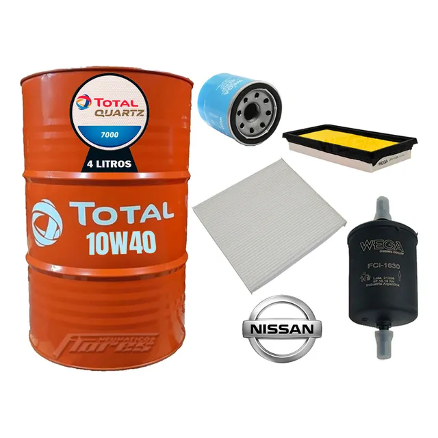 Cambio Aceite 10w40 4l + Kit Filtros Nissan Versa 1.6
