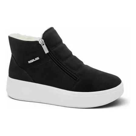 Bota Feminina Quiz Casual Pelo Confortável Zíper Promo Preto 37 Br