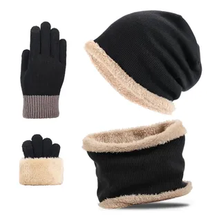 Conjunto De Gorro Y Bufanda De Invierno Calido Para Hombre Y Conjunto De Gorro Y Bufanda De Invierno Calido Para Hombre Y