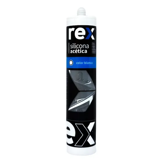 Silicona Acetica Blanca Con Fungicida Rex 300 Ml