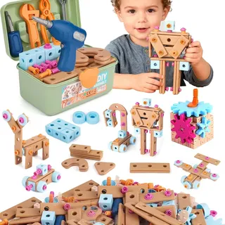 Herramienta De Taladro Eléctrico De Bloques Para Niños144pcs