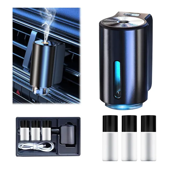 Aroma Para Auto Perfume Inteligente Para Auto - 3 Fragancias De Lujo (chanel, Colonia, Té Blanco) 30ml Con Control De Intensidad, Ideal Para Regalo Masculino