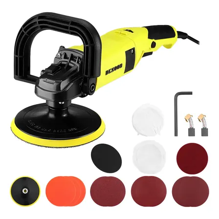 Politriz Angular Rotativa 1400w Velocidade Variável Disco 150mm Verde-claro 220v