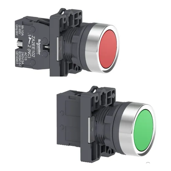 5-botones-22mm-rojo-y-5-botones-verdes Schneider