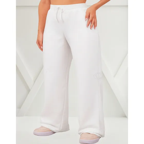 Calça Barra Flare Cos Largo Caimento Estruturado Básica Reta