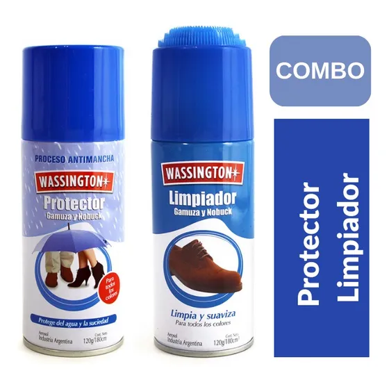 Combo Wassington Protector + Limpiador Para Gamuza Y Nobuck 