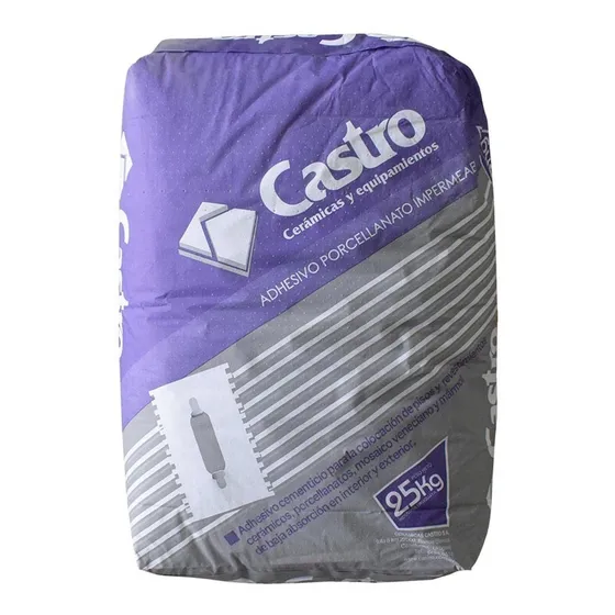 Adhesivo Para Porcelanato Impermeable, Ceramicas Castro