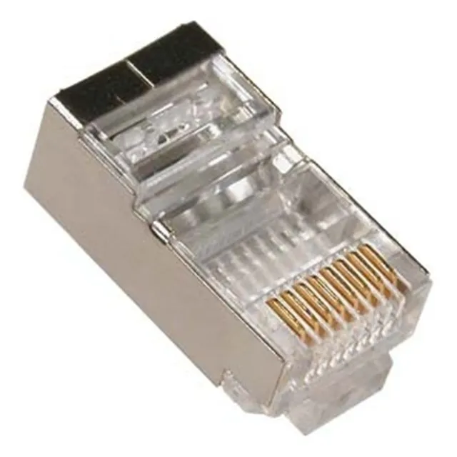 Conector Rj45 Cat6 Y Cat6e Blindado 100 Unidades