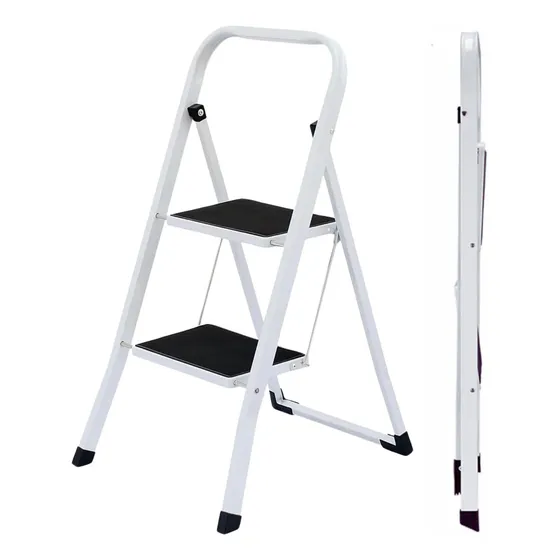 Escalera Plegable 2 Peldaños Homeclaf Color Gris