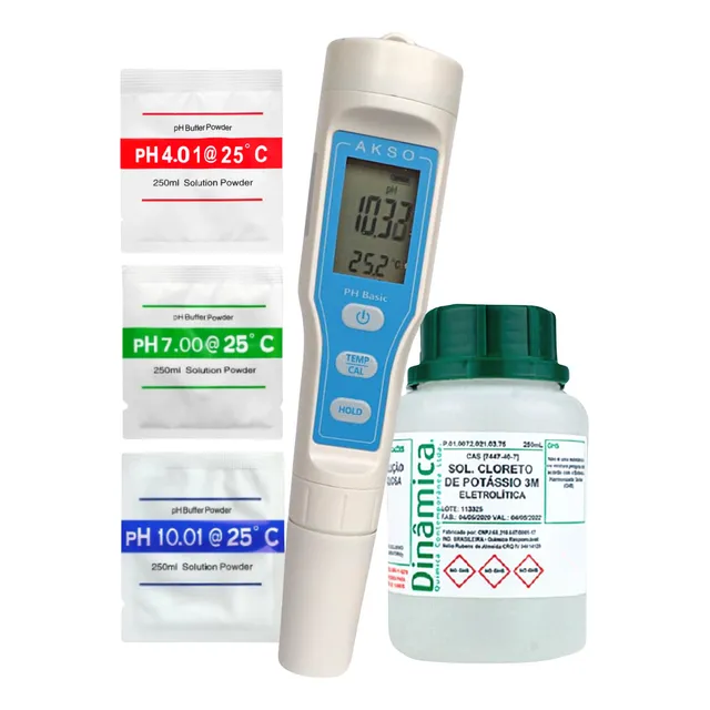 Phmetro Medidor De Ph Portátil + Brinde 3 Calibradores