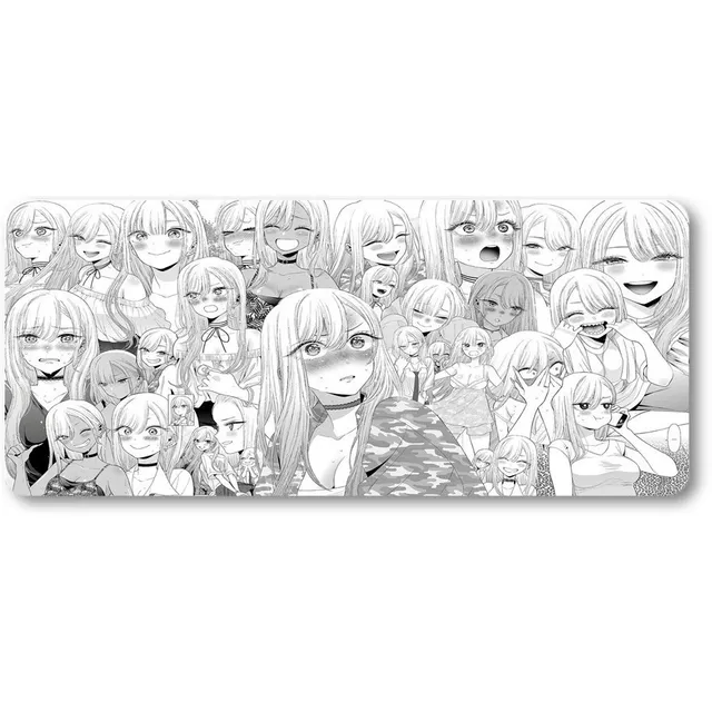 Mousepad Xxl 80x30cm Cod.602 Chicas Anime Ahegao