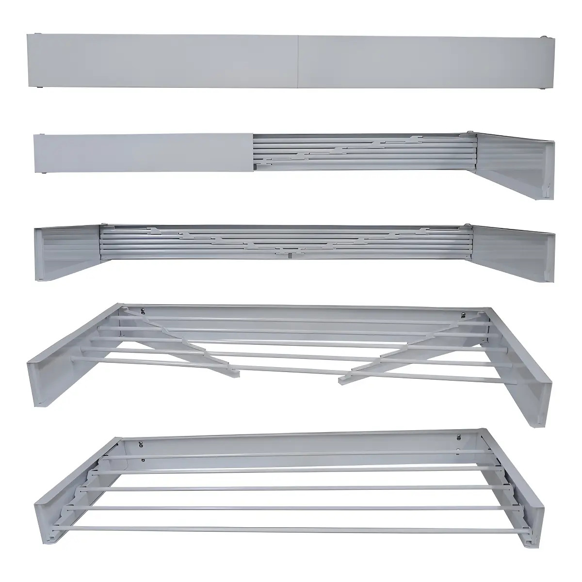 Varal Retratil Magico de Embutir 60 cm 4 Varetas