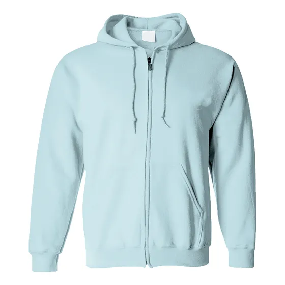 Suéter Hoodie Con Cierre  Azul Cielo Sweater Buzo