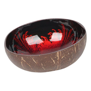 Cuenco Decorativo De Coco Para Llaves, Soporte De Rojo Cuenco Decorativo De Coco Para Llaves, Soporte De Rojo