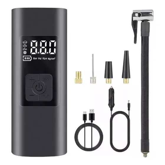 Compresor Portatil De Aire 150psi Inalámbrico Linterna Led Color Negro Fase Eléctrica Monofásica Mx Max Tuning