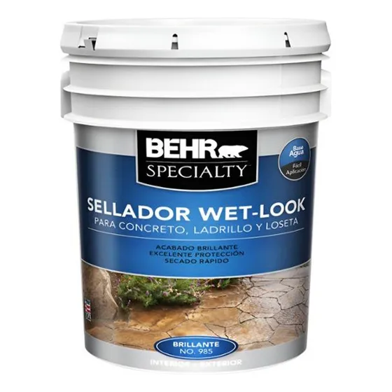 Sellador  Para Concreto Behr Wet-look Int/ext 19 L Transparente Brillante