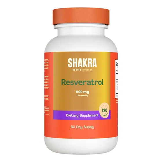 Shakra Resveratrol 600 Mg 120 Capsulas Americano Natural | Cuotas sin interés