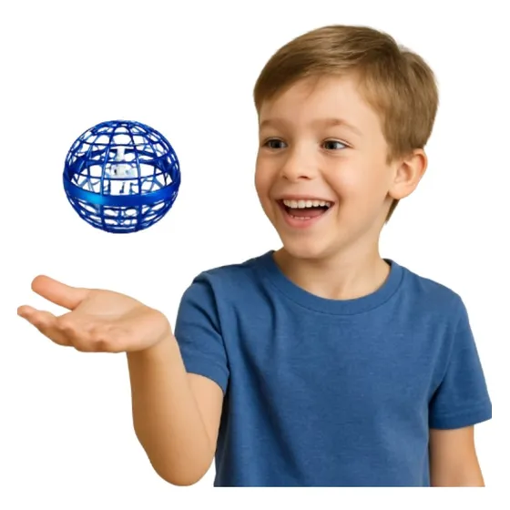 Mini Drone Infantil Bola Voador Azul Boomerang Brinquedo