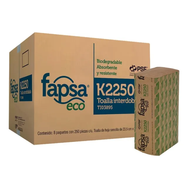 Toalla Interdoblada Eco Fapsa Tipo Sanitas K2250 8/250 1caja