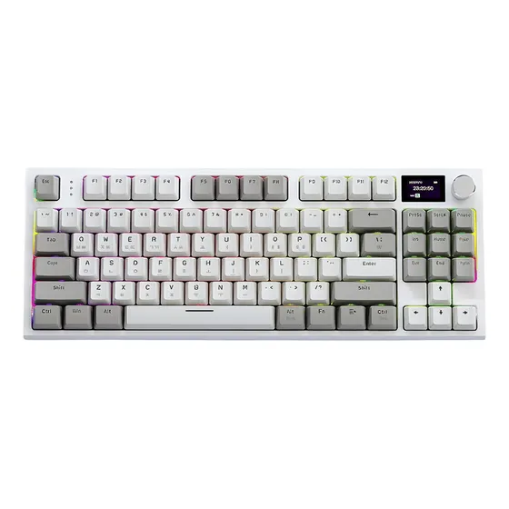 Teclado Mecânico Attack Shark K86 RGB Cinza