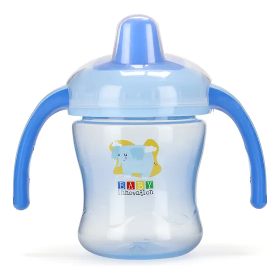Vaso Bebé Antiderrame Boquilla De Silicona, Con Asas 210 Ml