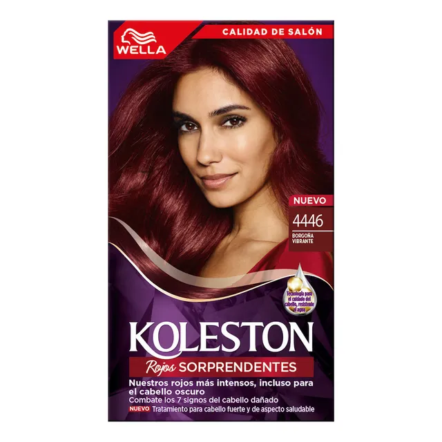Tinte De Cabello Koleston 4446 Borgoña Vibrante 1 Pieza