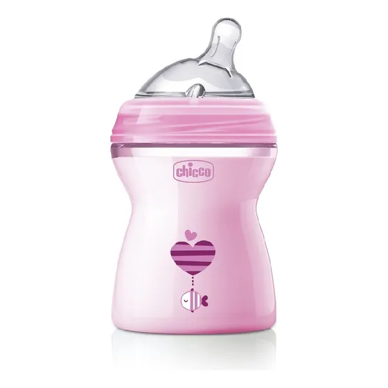 Mamadera Chicco Natural Feeling 250ml Diseños Color Rosa Rosa
