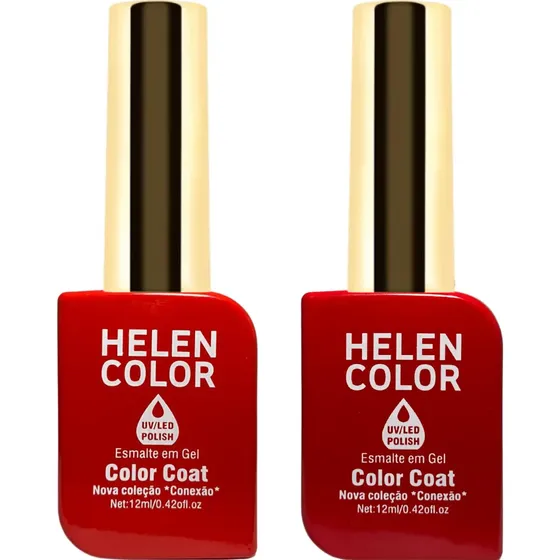 Esmalte Gel 12ml Coleção Conexão Helen Uv/led Color Kit 2un