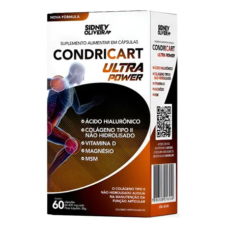 Condricart Ultra Power Colágeno Sidney Oliveira 60 Cápsulas Sem Sabor