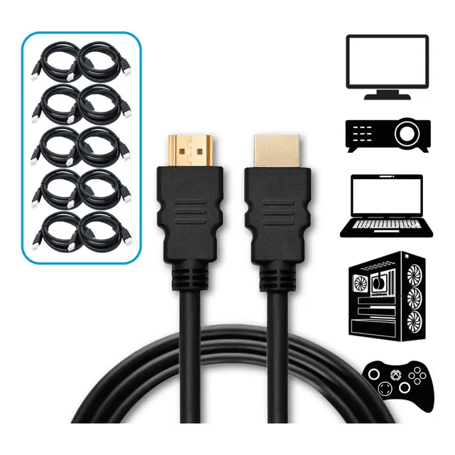 10pz Cable Hdmi 4k Alta Vel Certificado 1.8m 60hz 18gbp 48bp