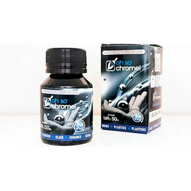 Esmalte Cromado Profesional 50cc - Pintura Efecto Espejo Pla