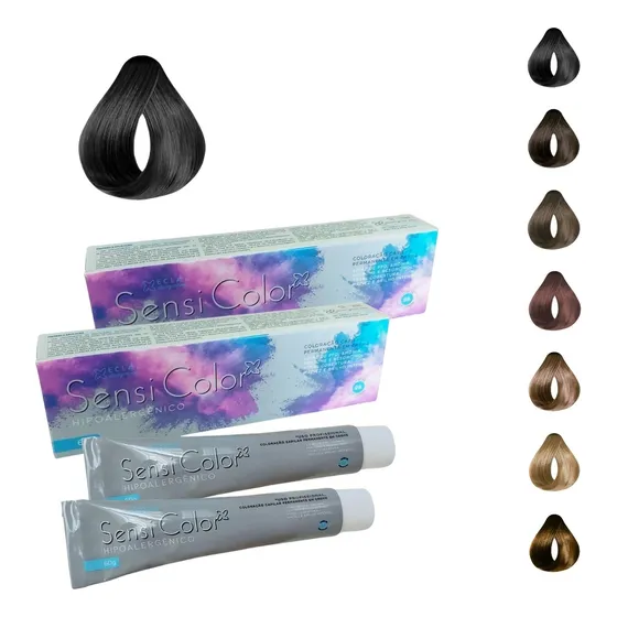 02 Tinturas Sensicolor Coloração Hipoalergênica Alergoshop