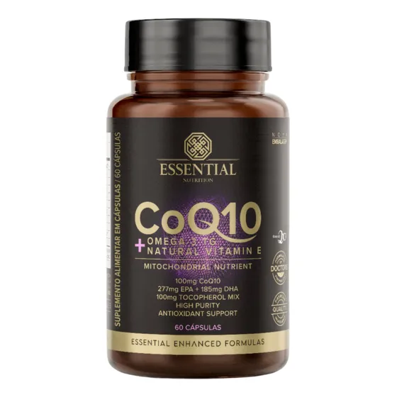 Suplemento en cápsula Essential Nutrition Coenzima Omega 3 coenzima sabor essential x 60g