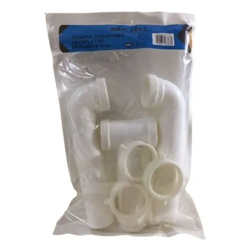 Sifon Con Trampa Doble P/ Lavaplatos Brickell Pack 3 Und